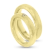 Billede af Vielses & Forl. ringe, damering 3 brill. a 0,01 w/vs. i hjerte