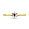 Billede af Ring roset rubin 0,02 ct. + 6 brill. a 0,015 w/vs 14 kt.