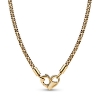 Billede af Pandora Moments halskæde m. hjertelås forgyldt metalblanding (45 cm)