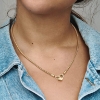 Billede af Pandora Moments halskæde m. hjertelås forgyldt metalblanding (45 cm)
