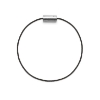 Billede af Mads Ziegler Black Sun armbånd, sort nylon m. sølvlås
