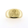 Billede af Ring, signetring massiv med fræset monogram, 14 kt. guld