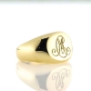 Billede af Ring, signetring massiv med fræset monogram, 14 kt. guld