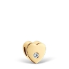 Billede af Bering charm My Heart poleret forgyldt stål m. sten