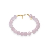 Billede af Studio Z "Genuine" armbånd forgyldt sølv m. rosakvarts (8 mm) (18-20 cm)