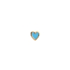 Billede af STINE A ørestik Petit Love Heart sølv forgyldt blå emalje (1 stk)