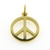 Billede af Vedhæng, fredstegn (peace tegn) hj. 20 mm. 14 kt. 