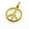Billede af Vedhæng, fredstegn (peace tegn) hj. 20 mm. 14 kt. 
