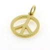 Billede af Vedhæng, fredstegn (peace tegn) hj. 20 mm. 14 kt. 