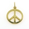Billede af Vedhæng, fredstegn (peace tegn) hj. 20 mm. 14 kt. 