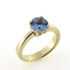 Billede af Ring ægte topas 8 mm. 14 kt.