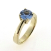 Billede af Ring ægte topas 8 mm. 14 kt.