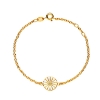 Billede af Lund Copenhagen Marguerit armbånd 11 mm forgyldt sølv (16-19 cm)