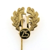 Billede af Fængselforbundet FF, 25 års emblem, stiknål med nålesikring 925s. forgyldt
