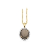 Billede af Vedhæng roset smokey quartz/cubic zir 8 kt. sølvk