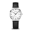 Billede af Bering Titanium dameur sort kalvelæderrem 34mm 5 bar