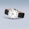 Billede af Bering Titanium dameur sort kalvelæderrem 34mm 5 bar