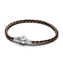 Billede af Pandora DISNEY Løvernes Konge armbånd læder/sølv (19 cm)