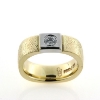 Billede af Ring 2 farvet, br. 5,8 mm., brill. 0,20 w/vs. 14 kt.