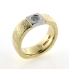 Billede af Ring 2 farvet, br. 5,8 mm., brill. 0,20 w/vs. 14 kt.