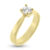 Billede af Ring solitaire sten 5 mm. 925s forgyldt (forgyldning vil blive slidt af ved brug !)