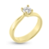 Billede af Ring solitaire sten 5 mm. 925s forgyldt (forgyldning vil blive slidt af ved brug !)