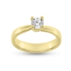 Billede af Ring solitaire sten 5 mm. 925s forgyldt (forgyldning vil blive slidt af ved brug !)