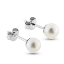Billede af Ørestik sv. kulturperle B 2* 6,5-7 mm. 14 kt. hvg.