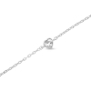 Billede af By Pind armbånd sølv rhodineret med hjerte med zirkoniasten (16+5cm)
