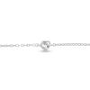 Billede af By Pind armbånd sølv rhodineret med hjerte med zirkoniasten (16+5cm)