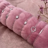 Billede af By Pind armbånd sølv rhodineret med hjerte med zirkoniasten (16+5cm)