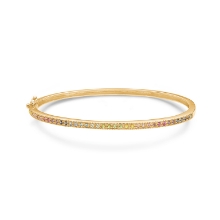 Billede af Mads Z "Rainbow" armring 14kt. m. ægte sten str. S
