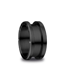 Billede af Bering ring Arctic Symphony børstet sort stål - str. 63 (10)