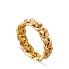 Billede af Jane Kønig Big Braided ring sølv forgyldt flet str. 60