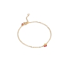 Billede af ENAMEL Copenhagen Cherry Red armbånd sølv forgyldt (15,5 + 2cm)