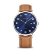 Billede af Bering herreur Titanium brun kalvelæderrem 40mm blå skive safirglas 5ATM