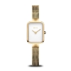 Billede af Bering Classic dameur kvadratisk stål gulddoublé 20mm safirglas 3ATM