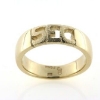 Billede af Herrering, massiv med udsavet monogram, guld