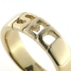 Billede af Herrering, massiv med udsavet monogram, guld