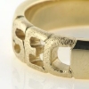 Billede af Herrering, massiv med udsavet monogram, guld