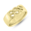 Billede af Herrering, massiv med udsavet monogram, guld