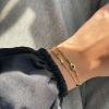 Billede af STINE A armbånd Flow Splash forgyldt sølv m. cz (15,5-18 cm)