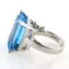 Billede af Ring fattet med topas 18*13 mm.  + brill. 14 kt. hvg.
