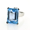 Billede af Ring fattet med topas 18*13 mm.  + brill. 14 kt. hvg.