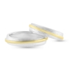 Billede af Vielses & Forl. ringe 925 s. + 14 kt.