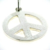 Billede af Vedhæng, fredstegn (peace tegn) hj. 22 mm. 925s