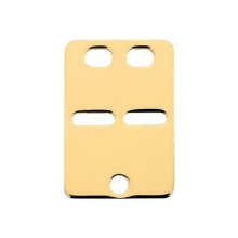 Billede af ID plade lille 14*20mm tyk 0,5mm (massiv) 8kt