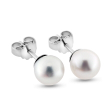 Billede af Ørestik sv. kulturperle 2* 7,5-8 mm. 14 kt. hvg.