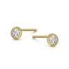 Billede af Spirit Icons Sky øreringe 14 kt. guld m. hvid topas