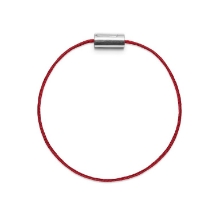 Billede af Mads Ziegler Black Sun armbånd, rød nylon m. sølvlås 21 cm